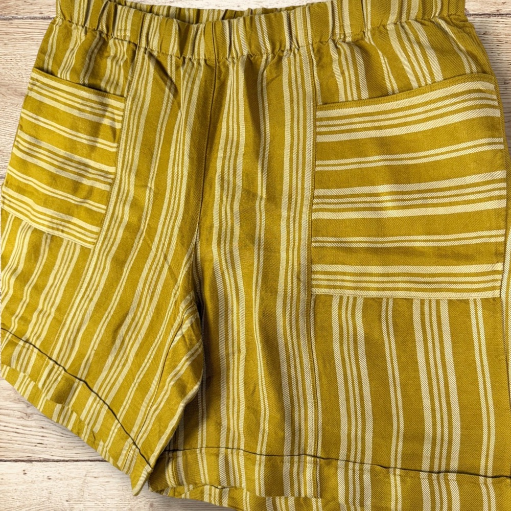 J. JILL Striped‎ Linen Blend Pull On Women's Bermuda Shorts NWT Size XL